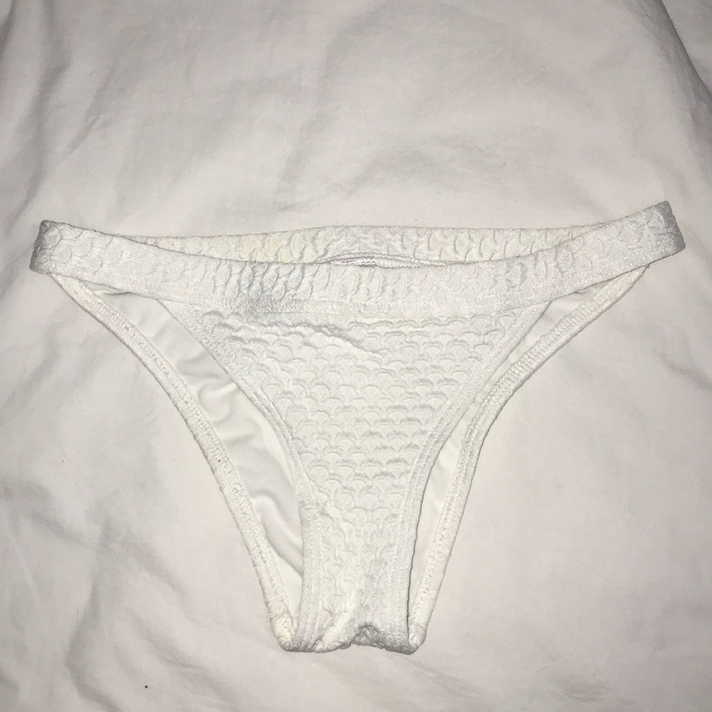 White bikini bottoms